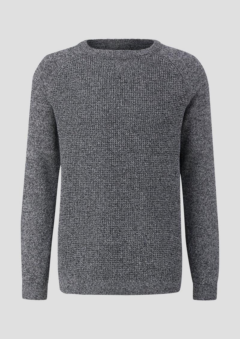 s.Oliver Strickpullover mit Raglanärmeln - schwarz