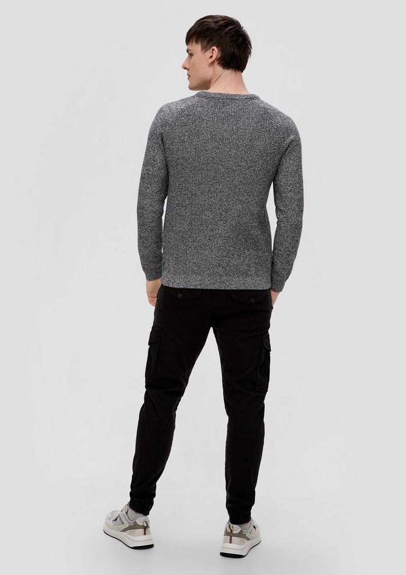 s.Oliver Strickpullover mit Raglanärmeln - schwarz