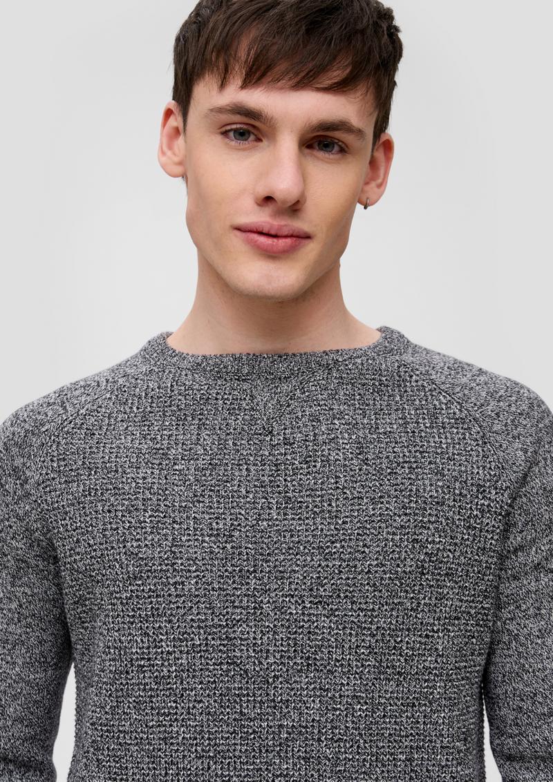 s.Oliver Strickpullover mit Raglanärmeln - schwarz