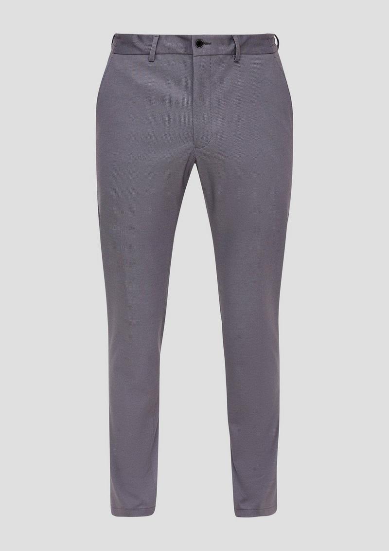 s.Oliver Slim: Karierte Jogg Suit-Hose - graphit
