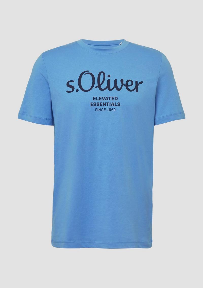 s.Oliver T-Shirt mit Logo-Print - blau