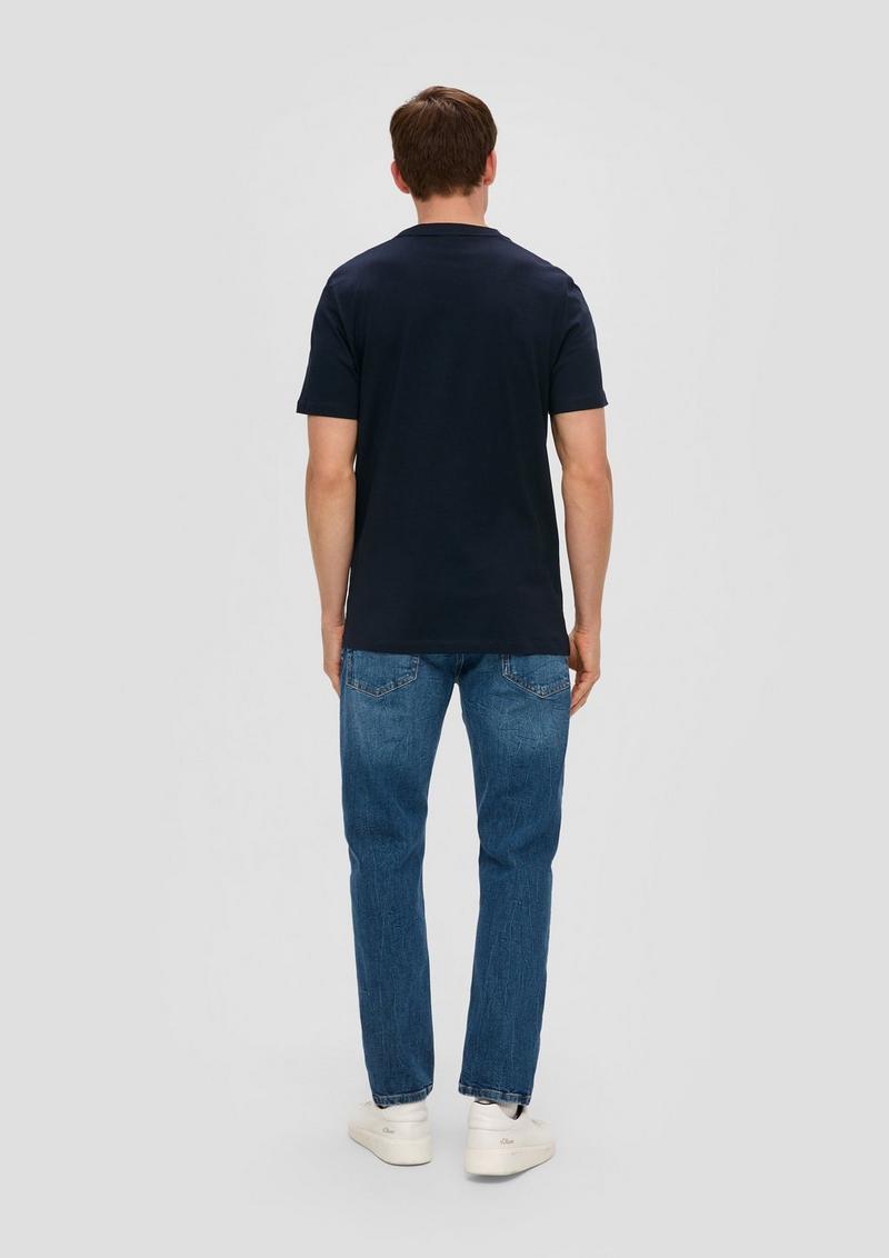 s.Oliver T-Shirt mit Frontprint - navy