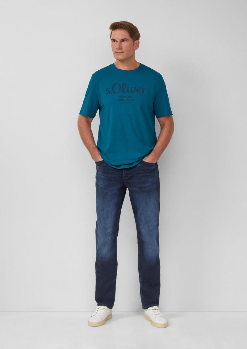 s.Oliver T-Shirt mit Logo-Print - petrol
