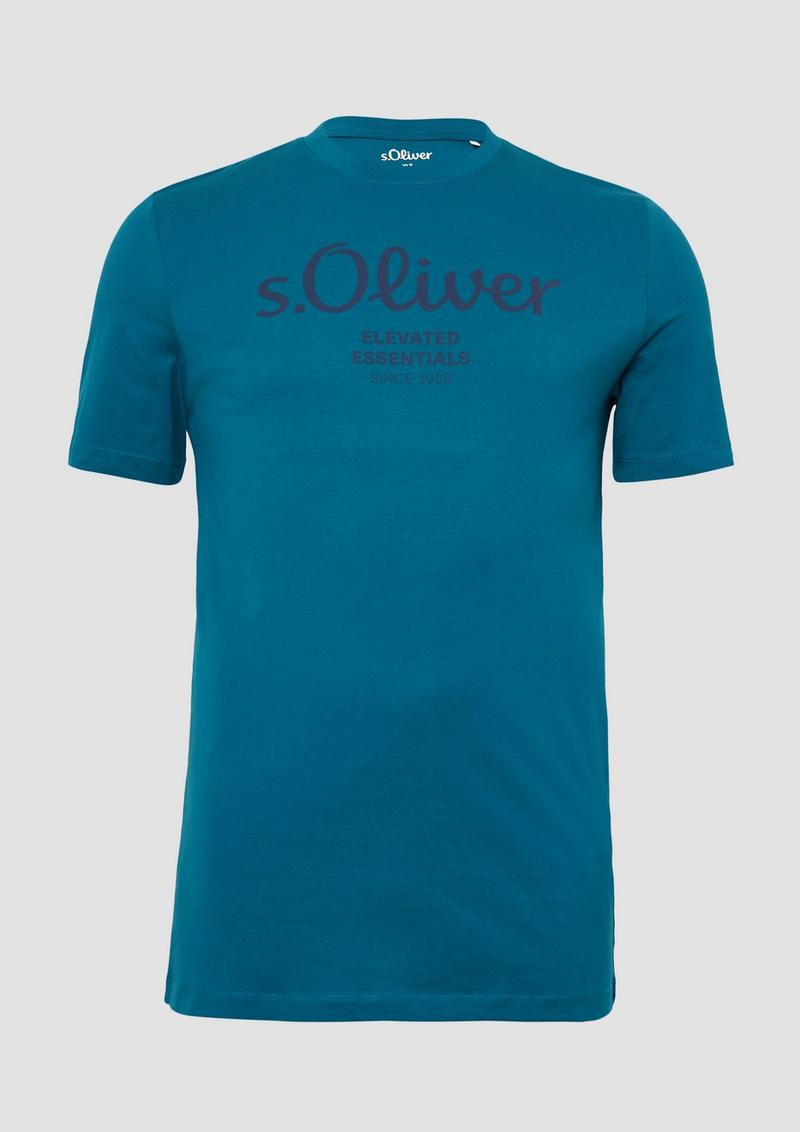 s.Oliver T-Shirt mit Logo-Print - petrol