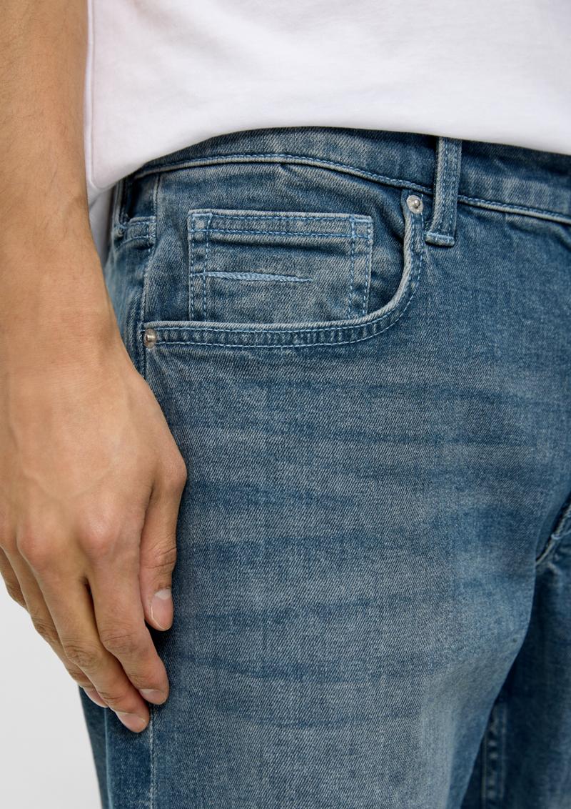 s.Oliver Jeans-Shorts / Straight Leg / High Rise - blau