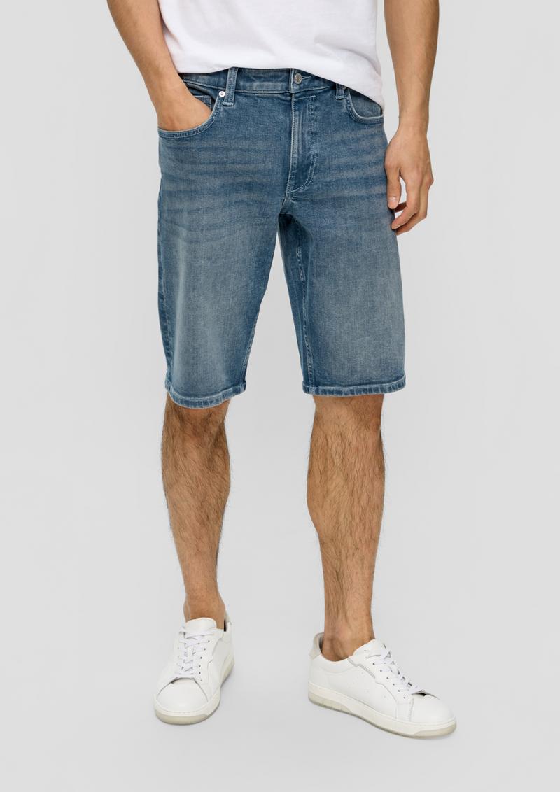 s.Oliver Jeans-Shorts / Straight Leg / High Rise - blau