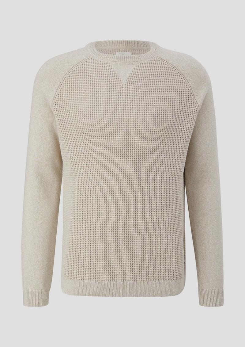 s.Oliver Strickpullover mit Raglanärmeln - beige