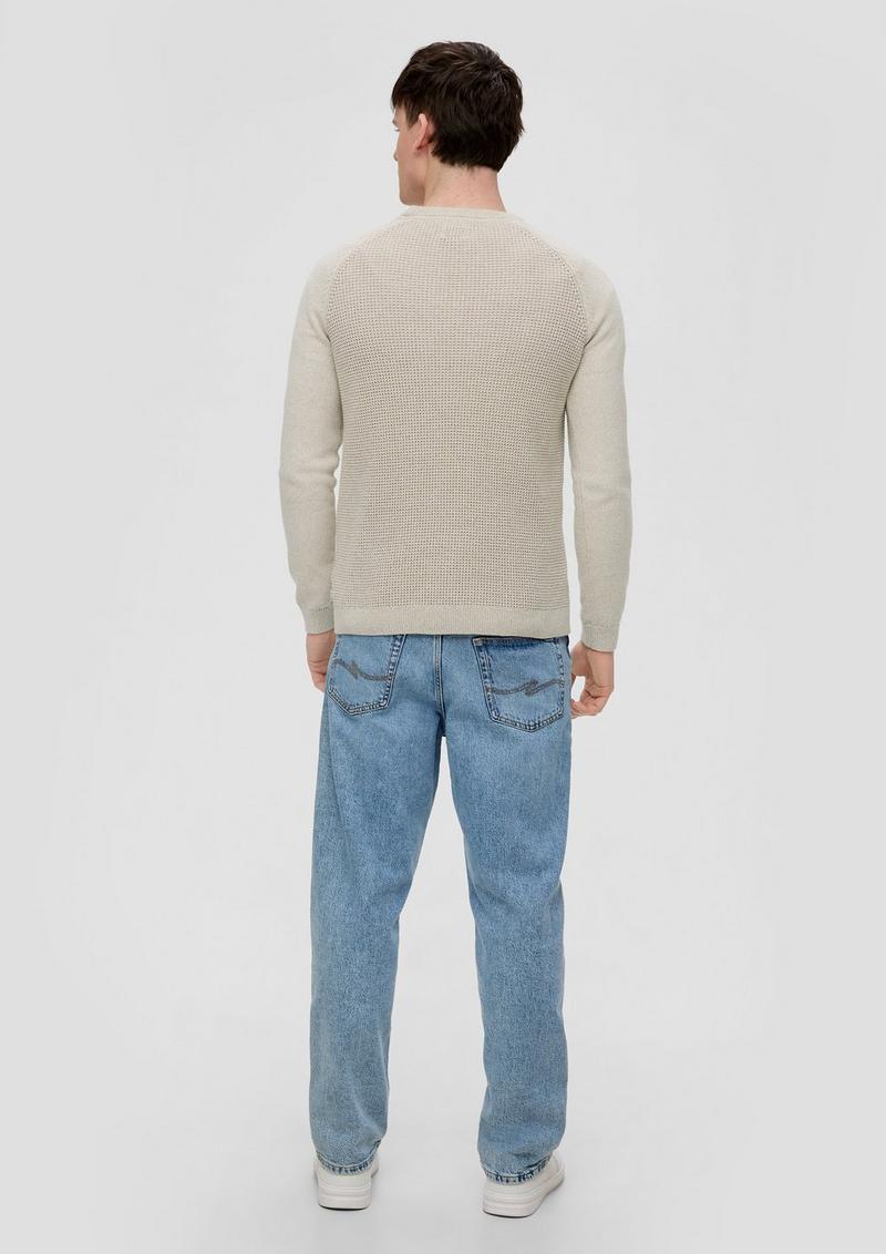 s.Oliver Strickpullover mit Raglanärmeln - beige