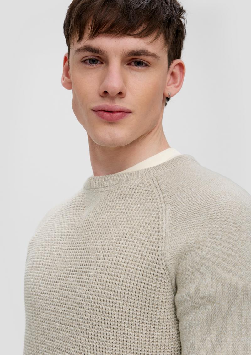 s.Oliver Strickpullover mit Raglanärmeln - beige