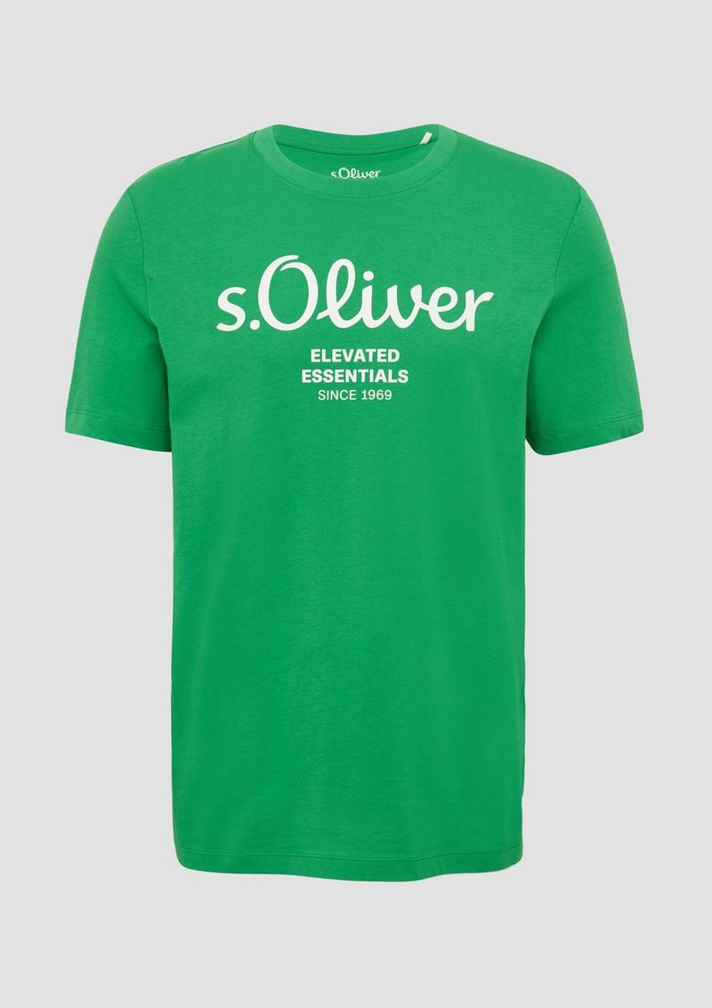 s.Oliver T-Shirt mit Logo-Print - grün