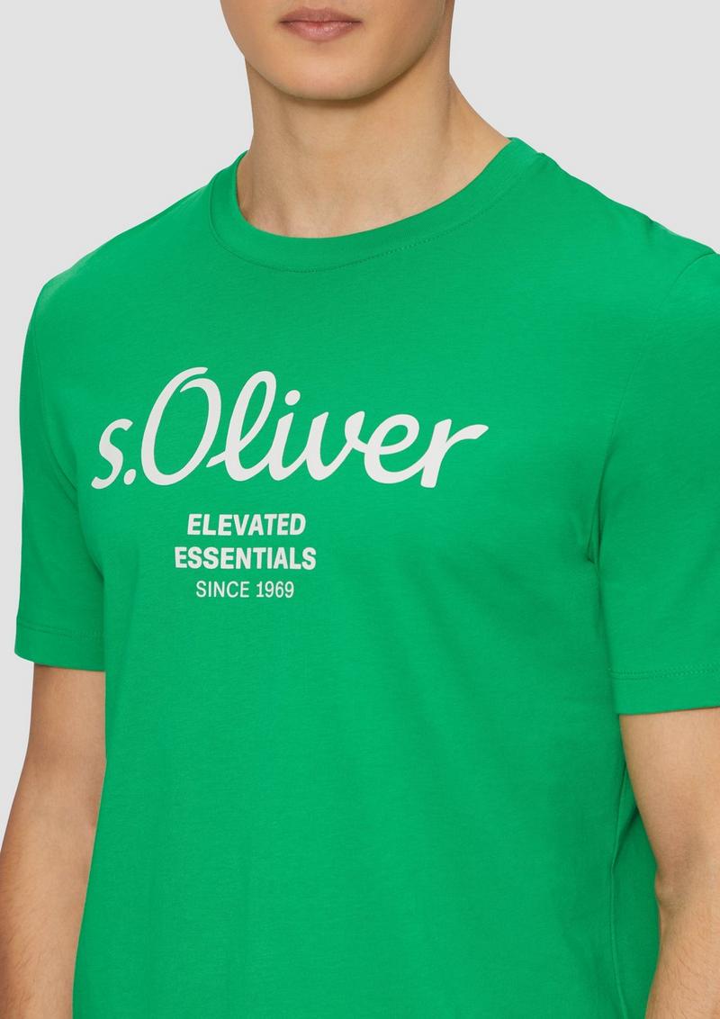 s.Oliver T-Shirt mit Logo-Print - grün