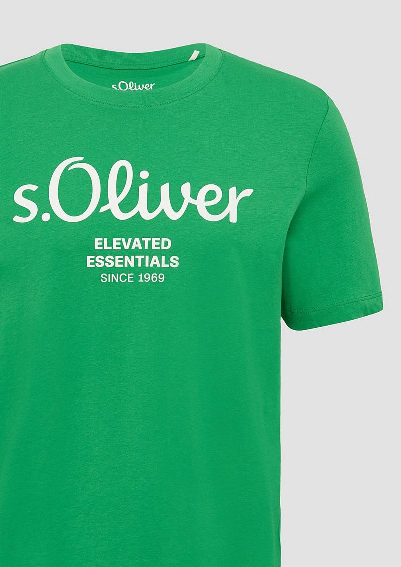 s.Oliver T-Shirt mit Logo-Print - grün