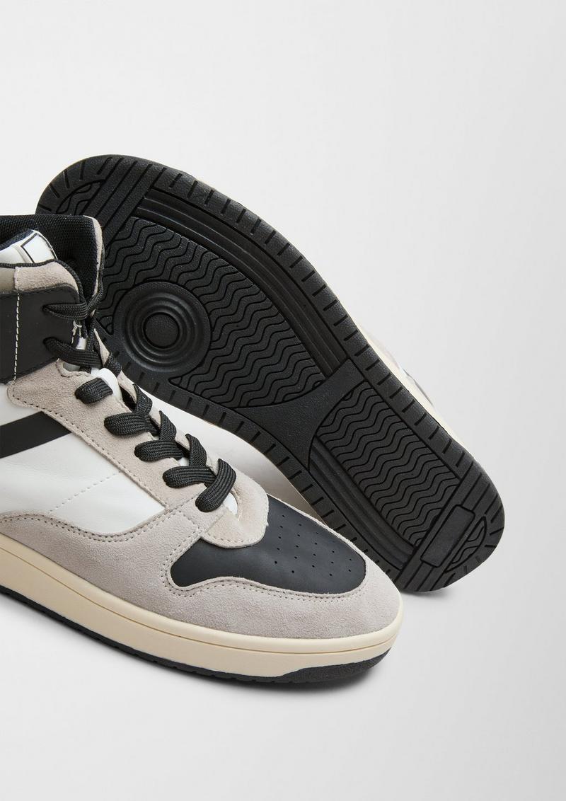 s.Oliver High Top-Sneaker aus Leder - grau