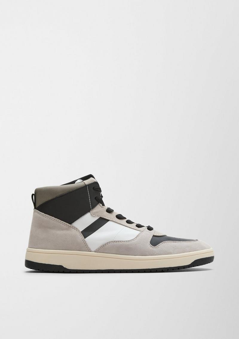 s.Oliver High Top-Sneaker aus Leder - grau