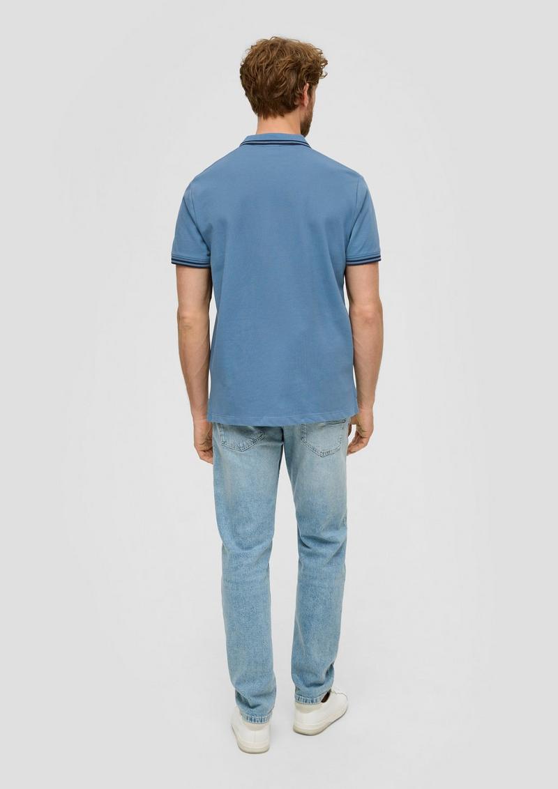 s.Oliver Poloshirt mit Kontrast-Details - hellblau