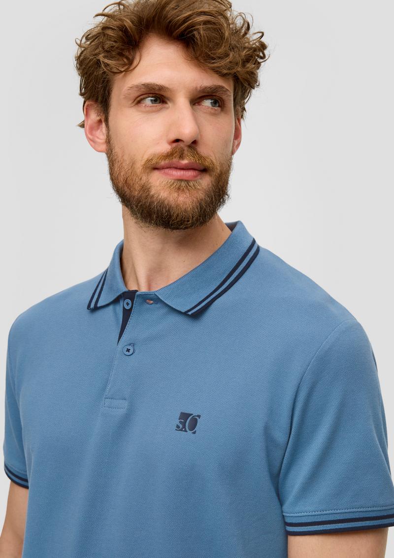 s.Oliver Poloshirt mit Kontrast-Details - hellblau