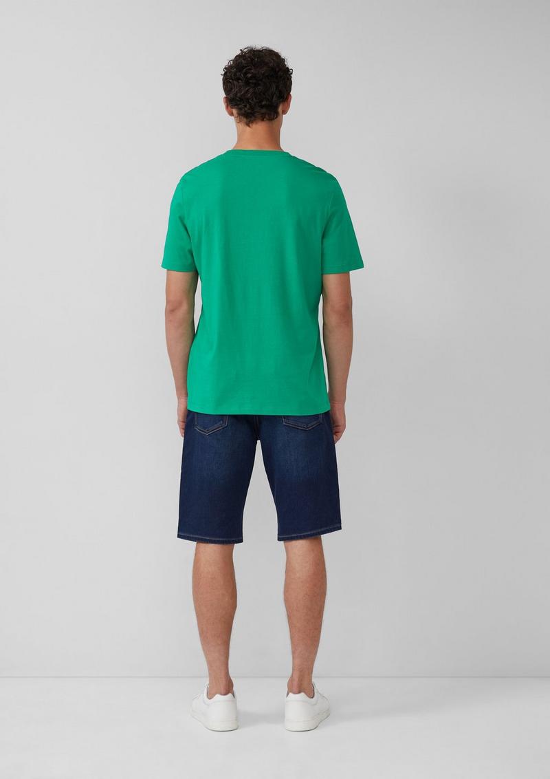s.Oliver Baumwoll-T-Shirt mit Logo-Print - grün