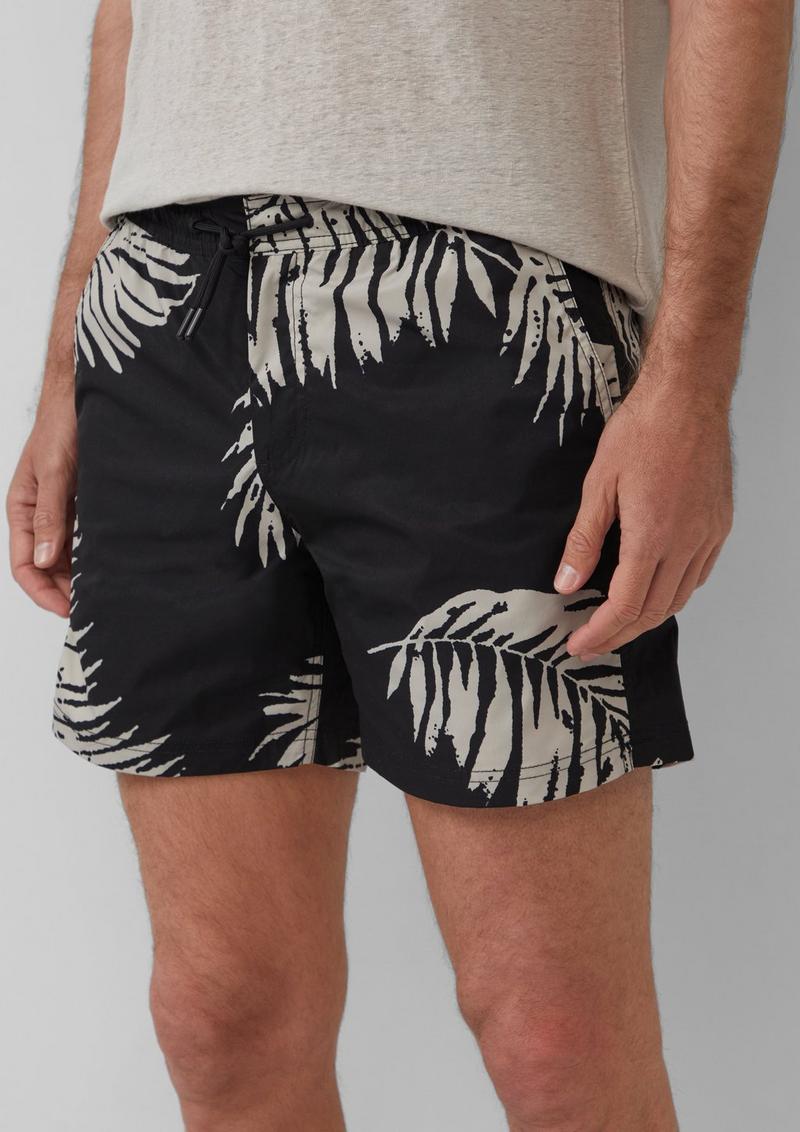 s.Oliver Badeshorts mit Eingrifftaschen und Reißverschluss - schwarz