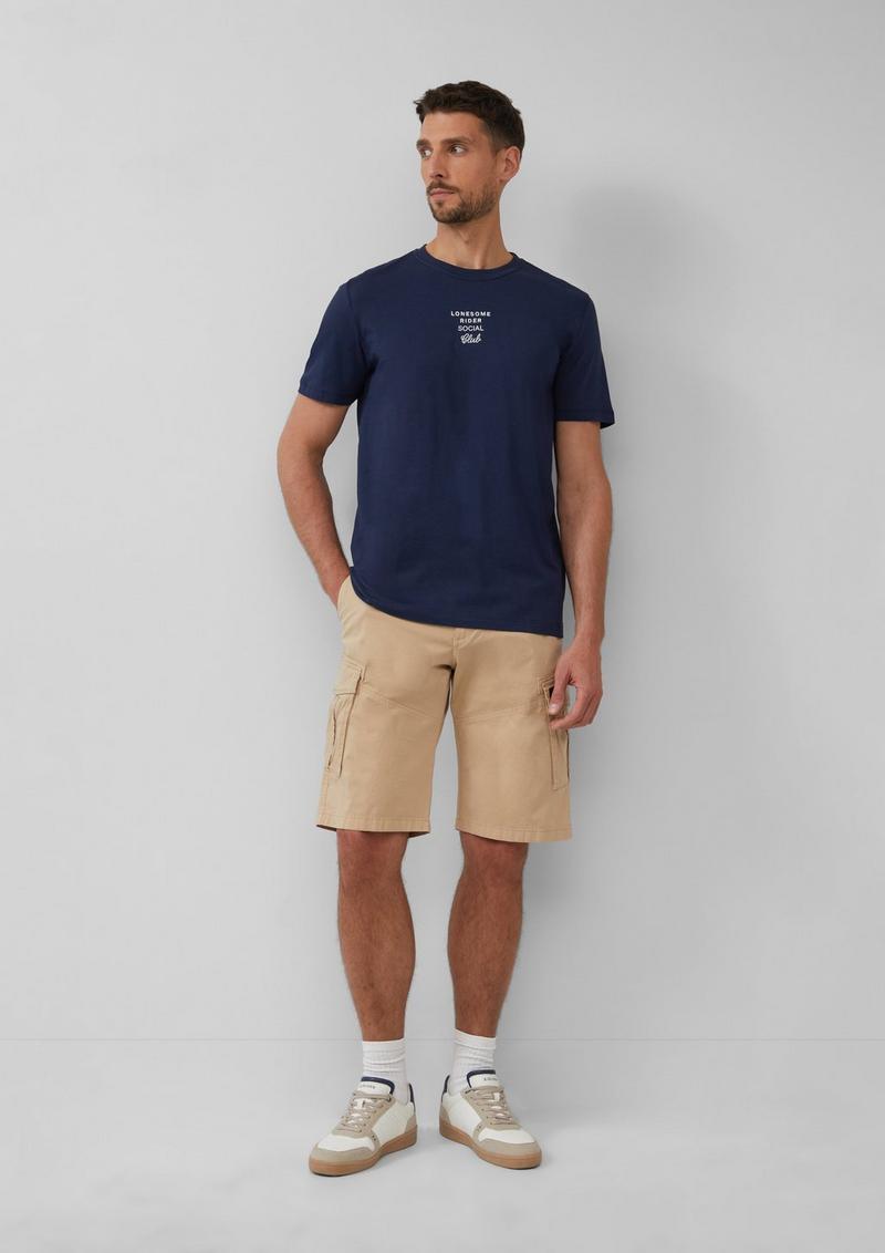 s.Oliver T-Shirt mit Artwork - tiefblau