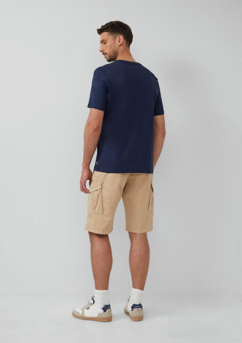 s.Oliver T-Shirt mit Artwork - tiefblau