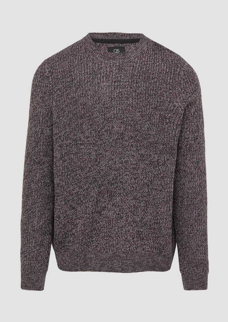 s.Oliver Strickpullover mit Rippstruktur - schwarz