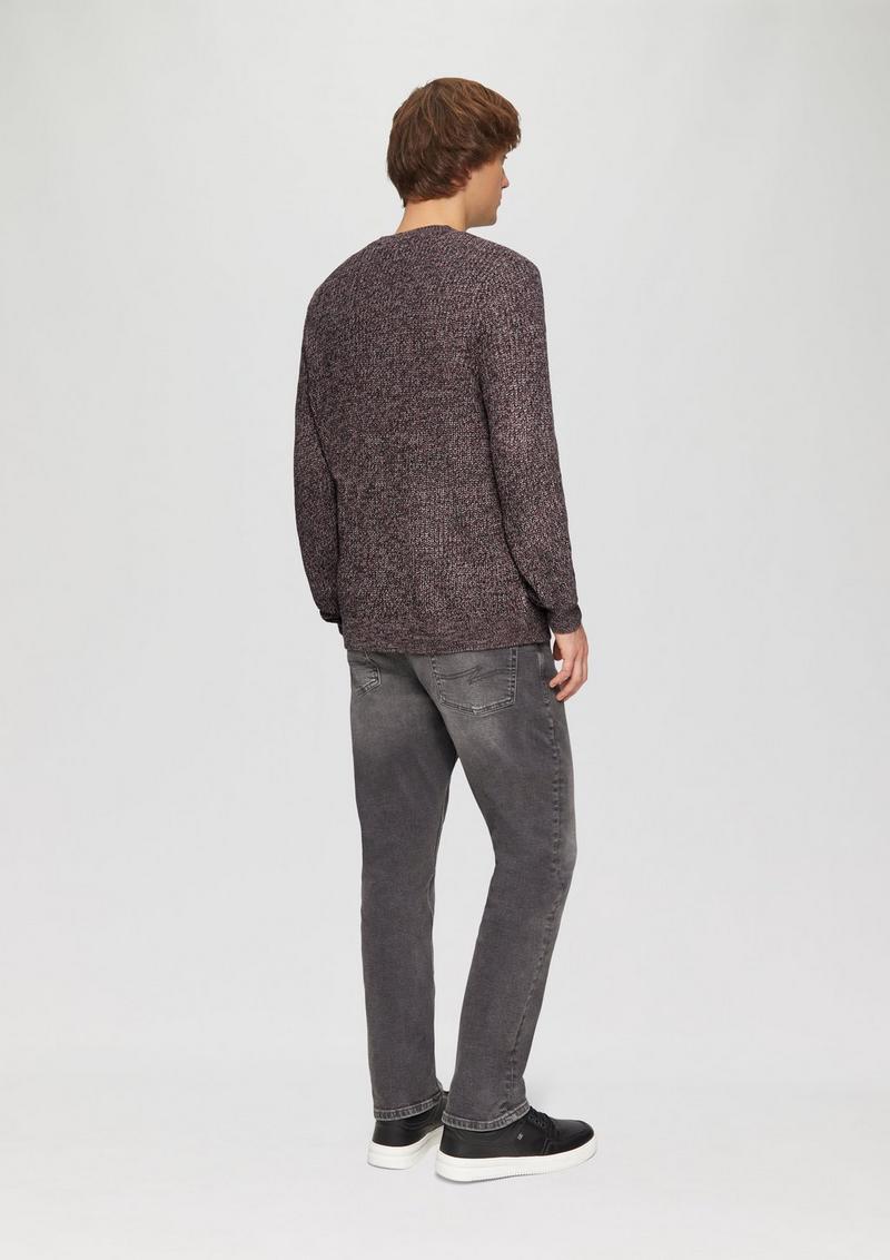 s.Oliver Strickpullover mit Rippstruktur - schwarz