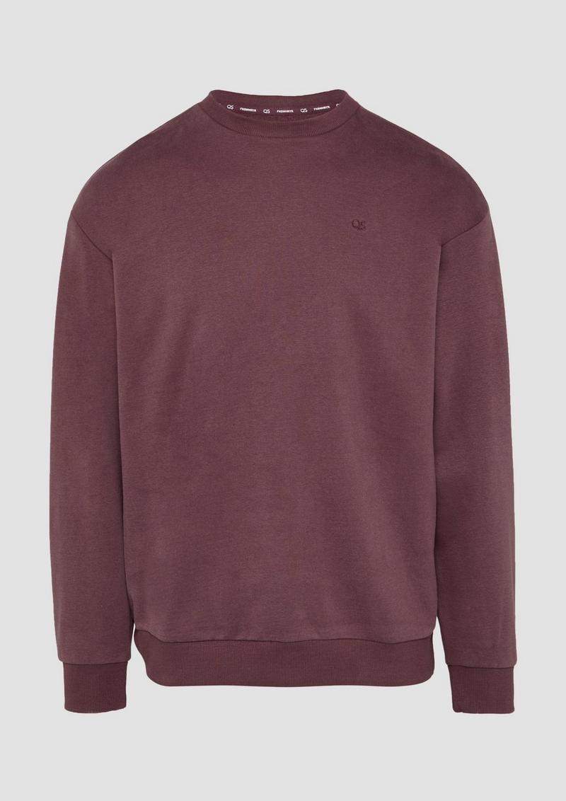 s.Oliver Sweatshirt mit Logostickerei - lavendel