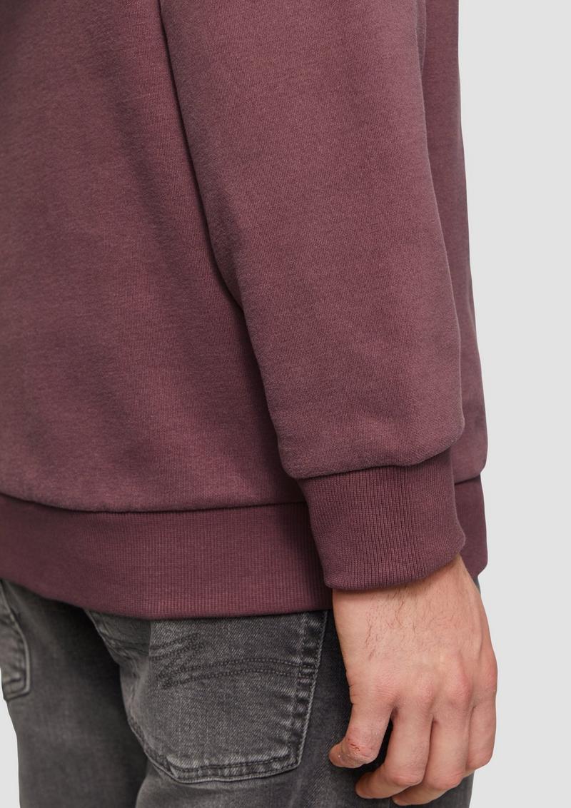 s.Oliver Sweatshirt mit Logostickerei - lavendel