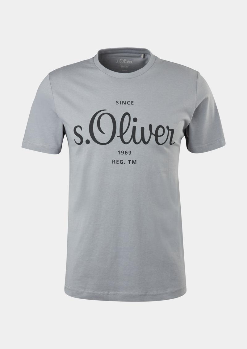 s.Oliver Labelshirt aus Jersey - taubengrau