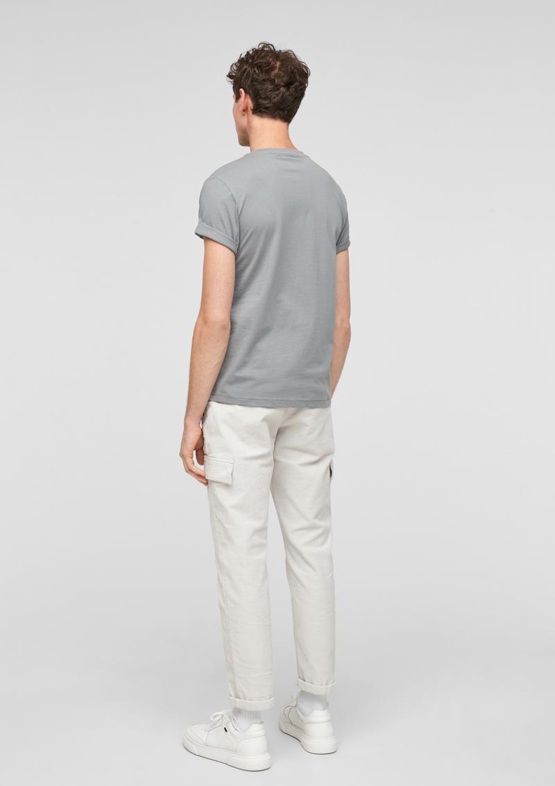 s.Oliver Labelshirt aus Jersey - taubengrau