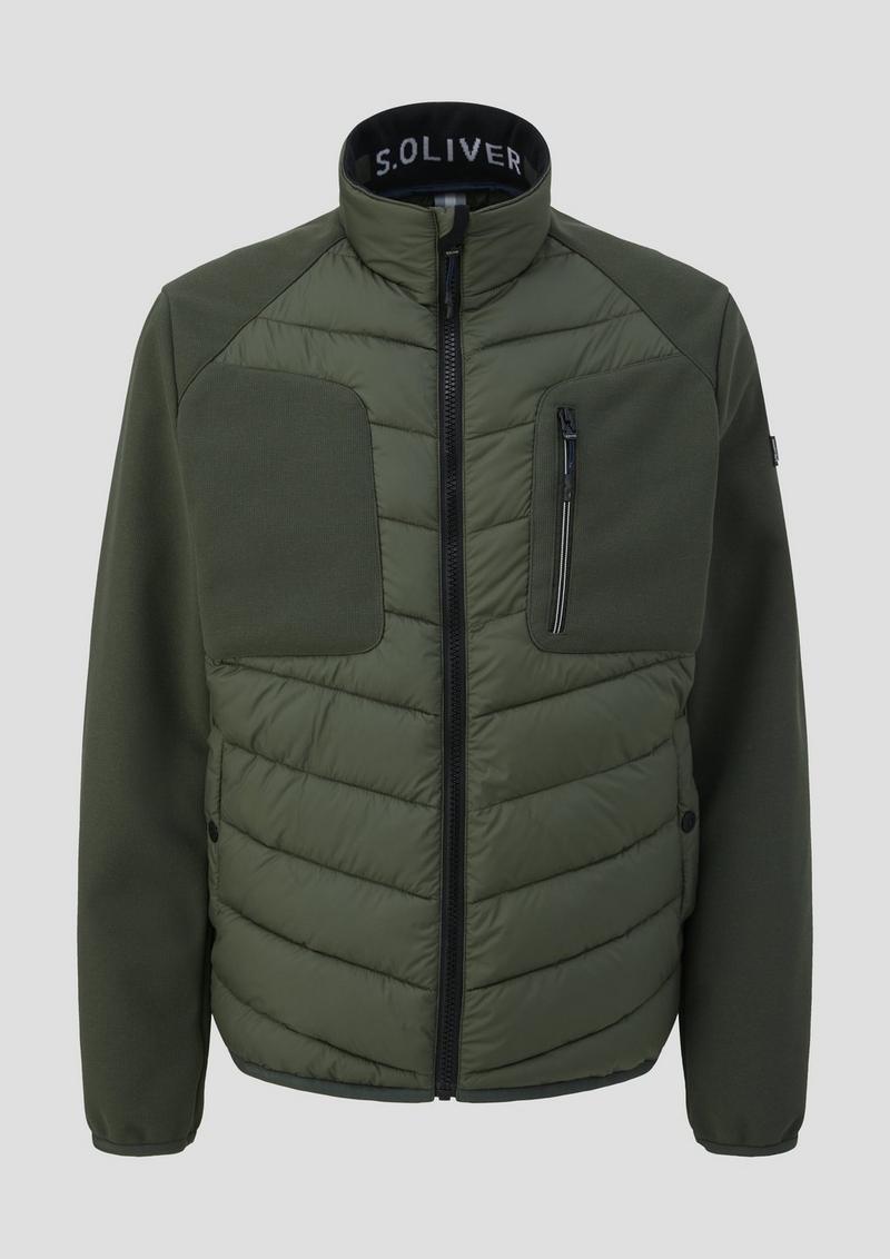 s.Oliver Softshelljacke mit Kontrastdetails - olivgrün