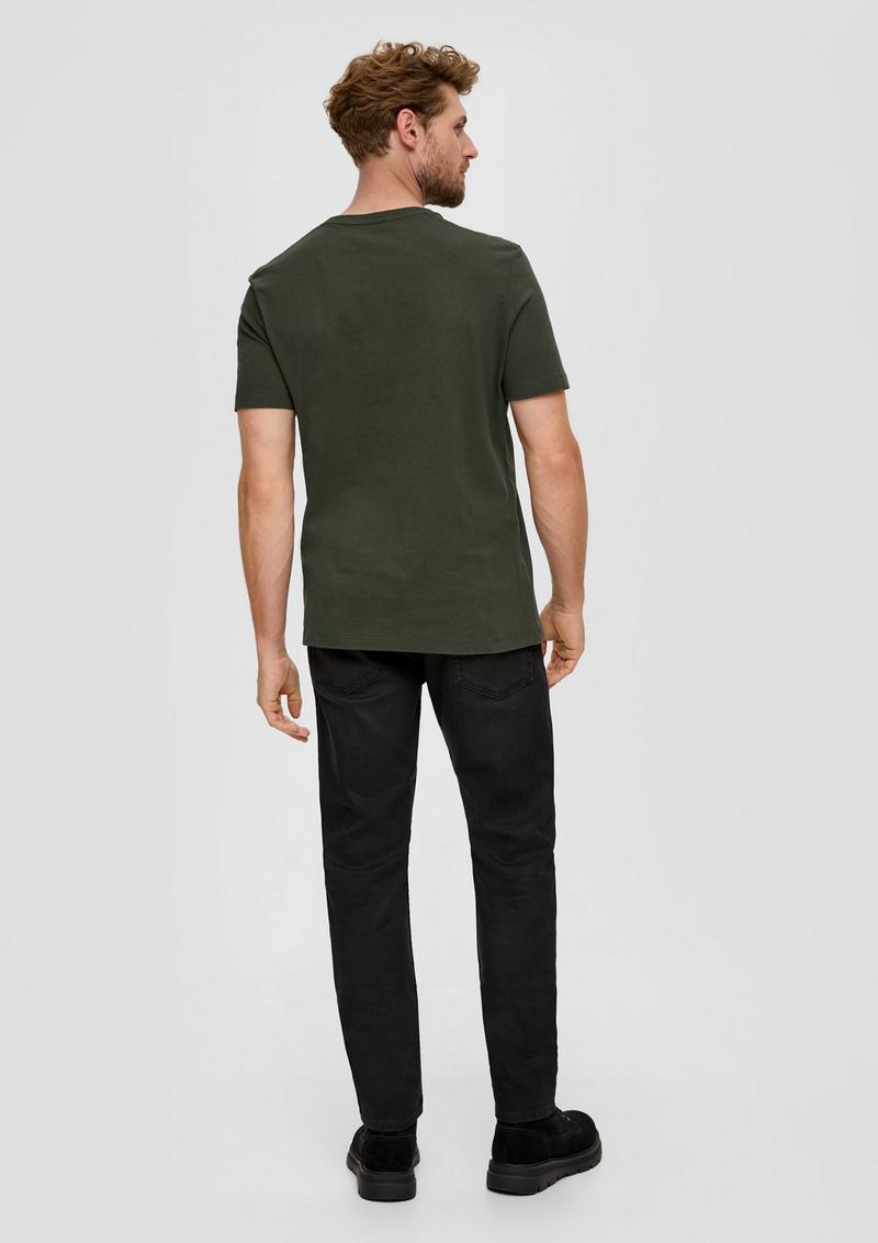 s.Oliver T-Shirt mit Logo-Print - olivgrün