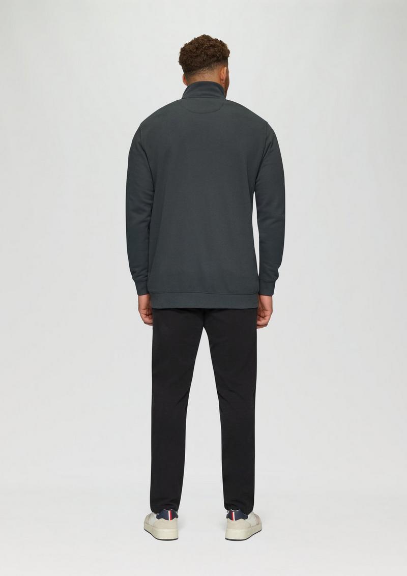 s.Oliver Sweatjacke mit Stehkragen - schiefergrau