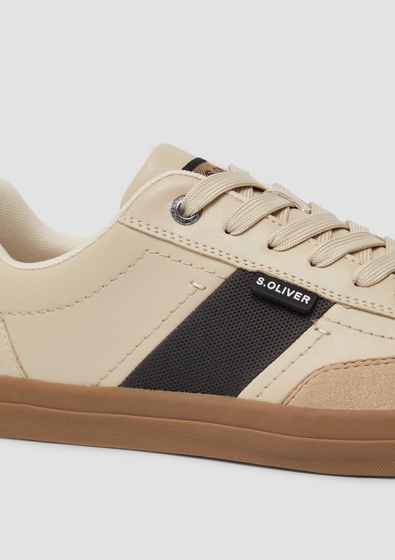 s.Oliver Klassische Schnürer mit Kontrast-Detail - beige