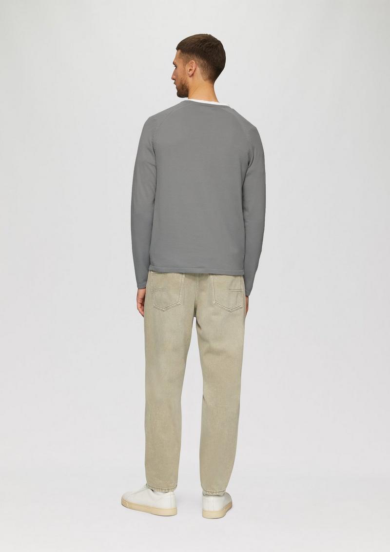 s.Oliver Feinstrickpullover mit Raglanärmeln - schiefergrau