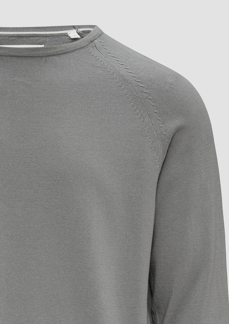 s.Oliver Feinstrickpullover mit Raglanärmeln - schiefergrau