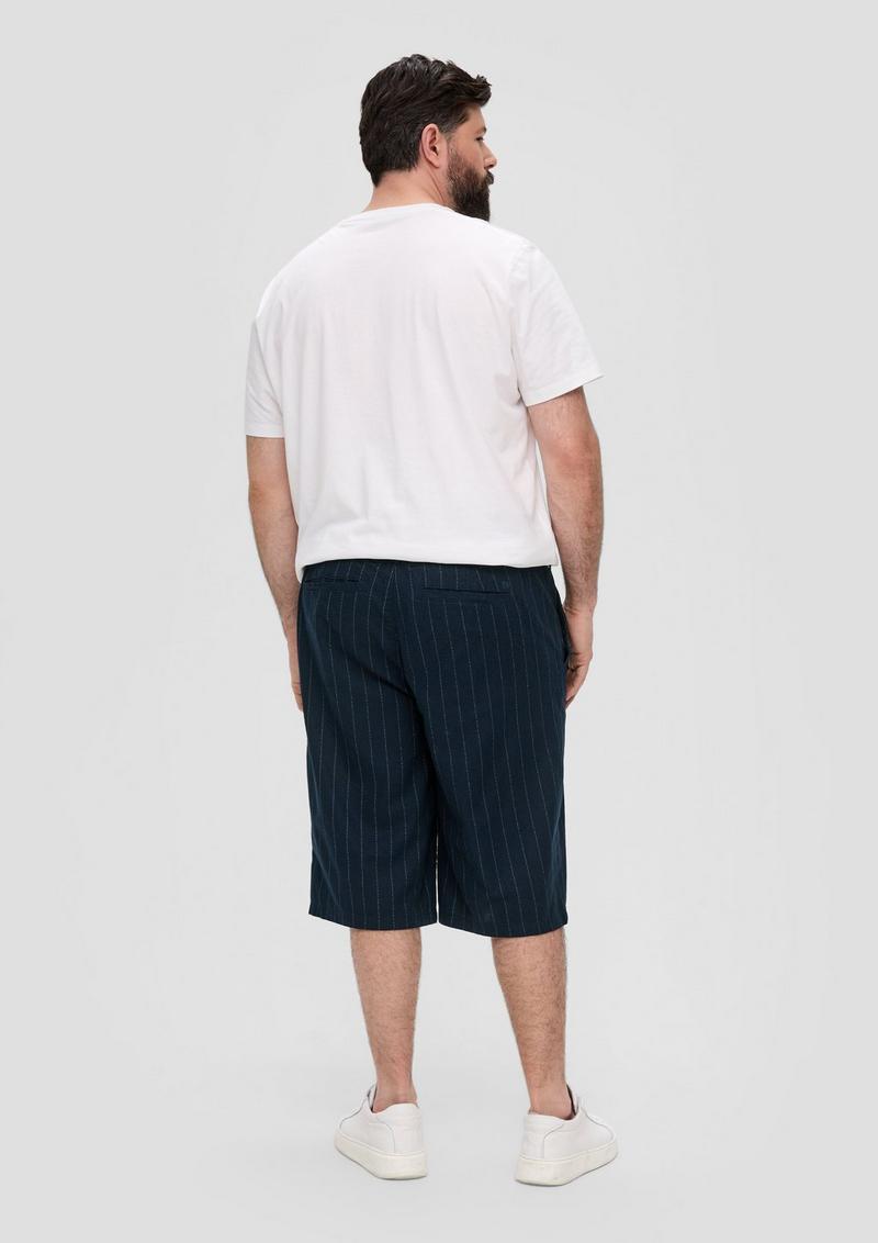 s.Oliver Relaxed: Bermuda aus Leinenmix - navy