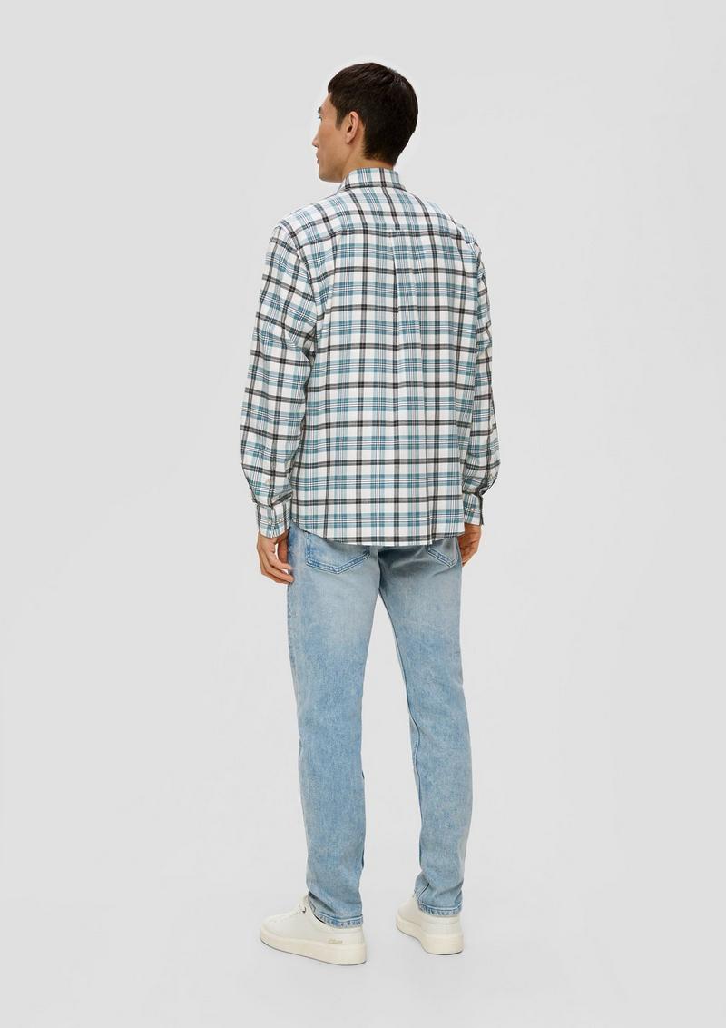 s.Oliver Regular: Button Down-Hemd - weiß