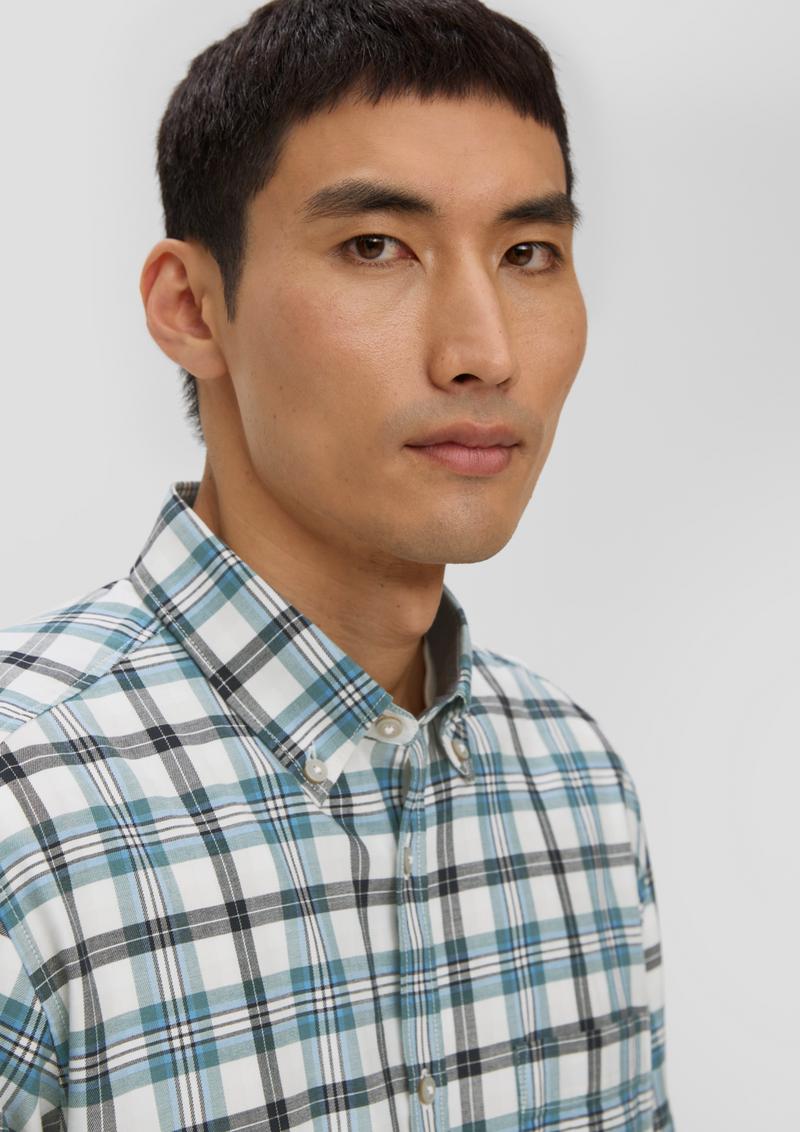 s.Oliver Regular: Button Down-Hemd - weiß