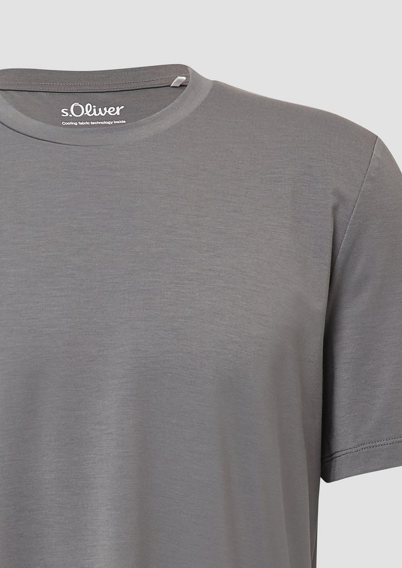 s.Oliver Performance T-Shirt mit Cooling Effekt - grau meliert
