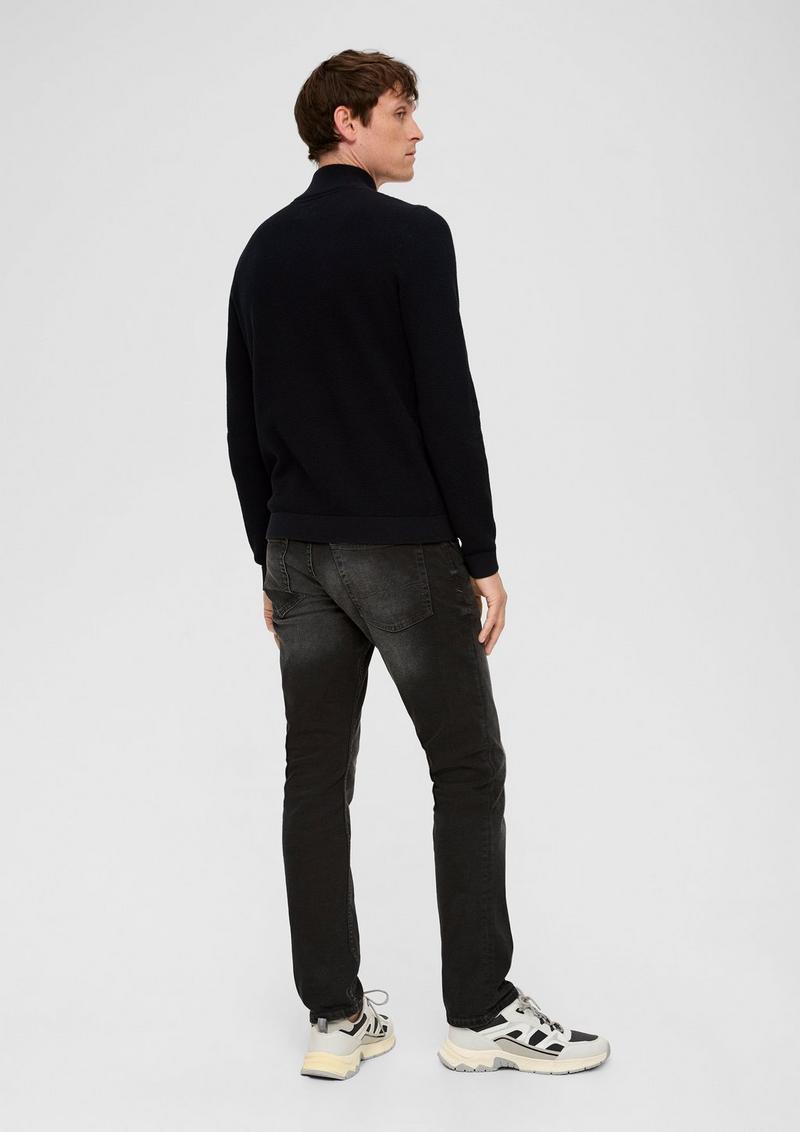 s.Oliver Pullover aus Strukturstrick - schwarz