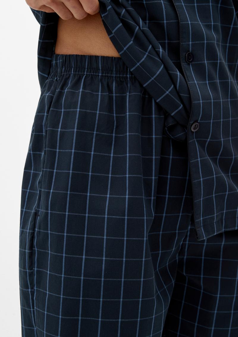 s.Oliver Kurzer Pyjama aus Baumwolle - tiefblau