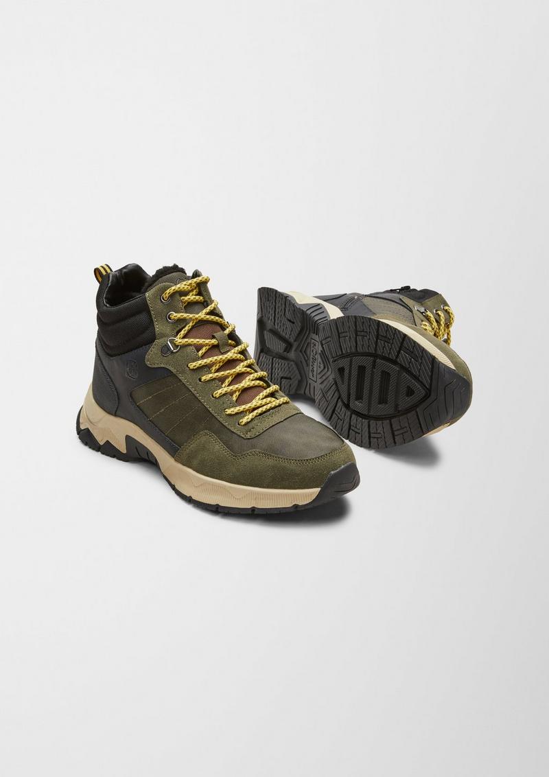 s.Oliver Sneaker im Materialmix - olivgrün