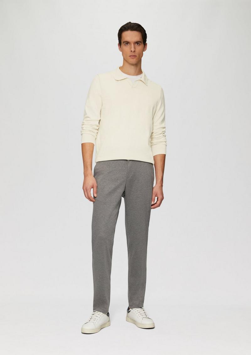 s.Oliver Strickpullover mit Polokragen und Seide - wollweiß