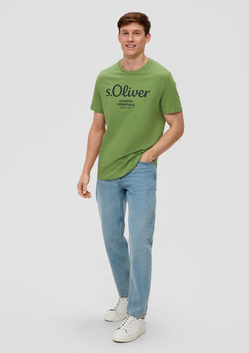 s.Oliver T-Shirt mit Frontprint - bambusgrün