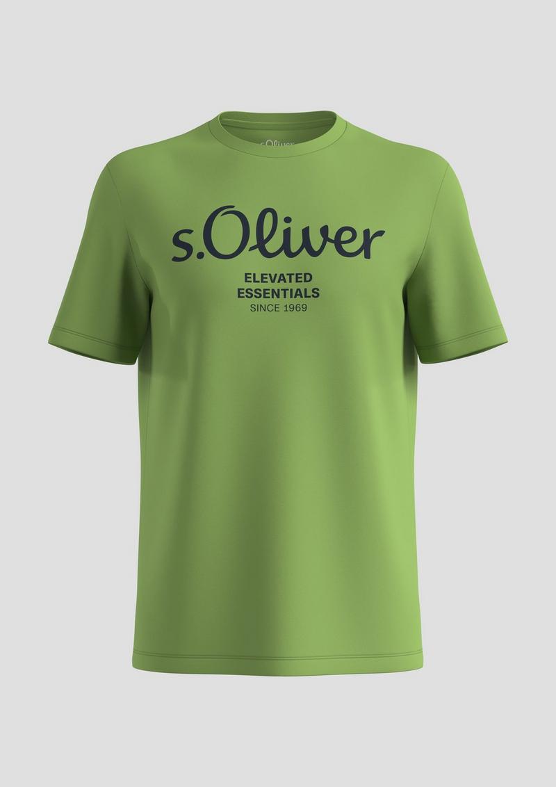 s.Oliver T-Shirt mit Frontprint - bambusgrün