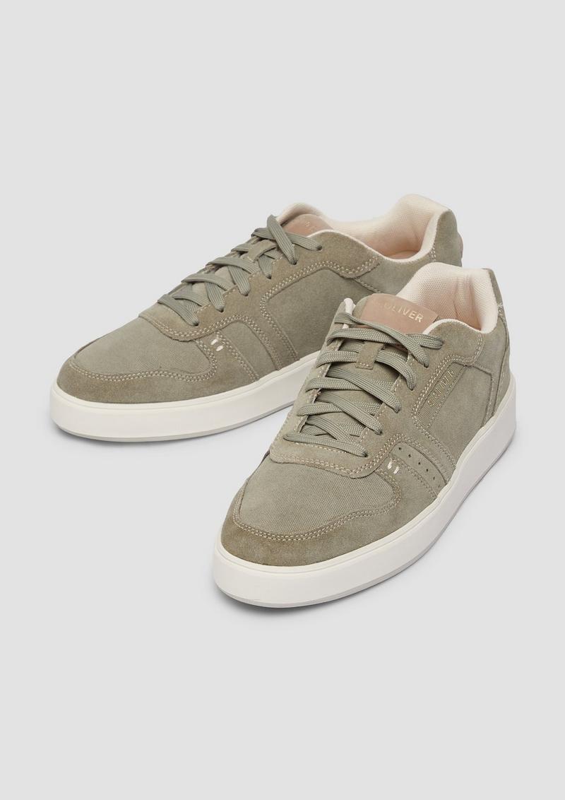 s.Oliver Sneaker im Materialmix - olivgrün