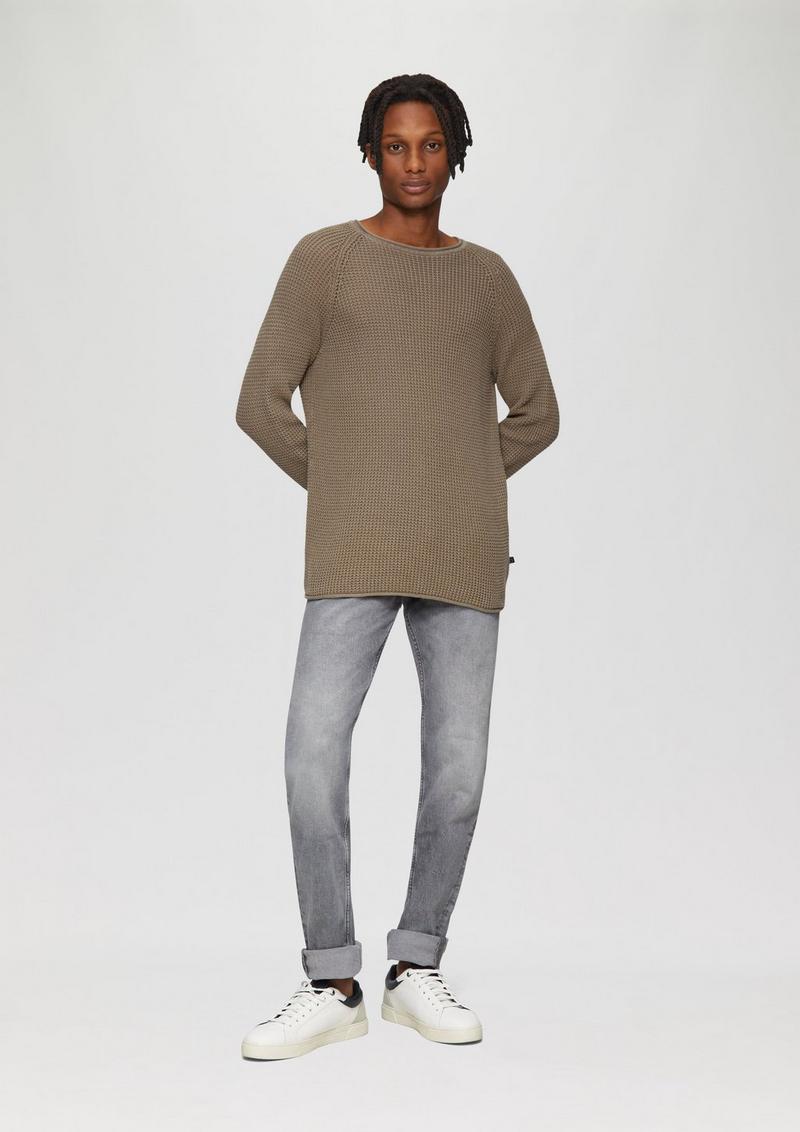 s.Oliver Locker gestrickter Pullover mit Waschung - karamell