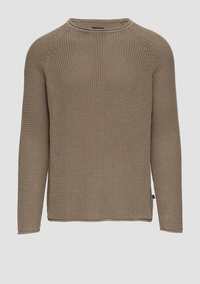 s.Oliver Locker gestrickter Pullover mit Waschung - karamell