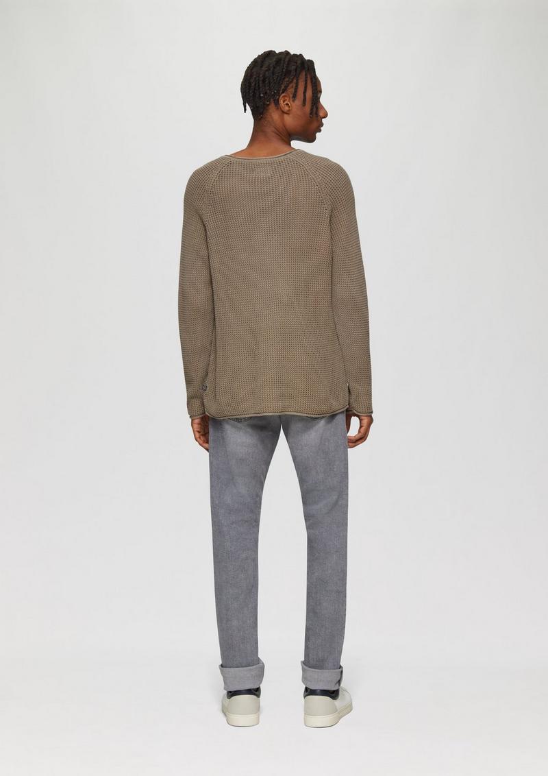 s.Oliver Locker gestrickter Pullover mit Waschung - karamell